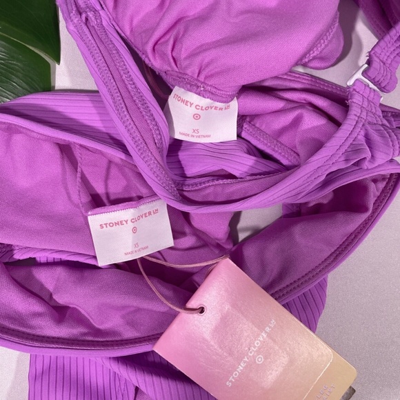 NWT Stoney Clover Lane x Target [ XS ] Bikini Top High Waist Ribbed‎ Bottom - Picture 14 of 14